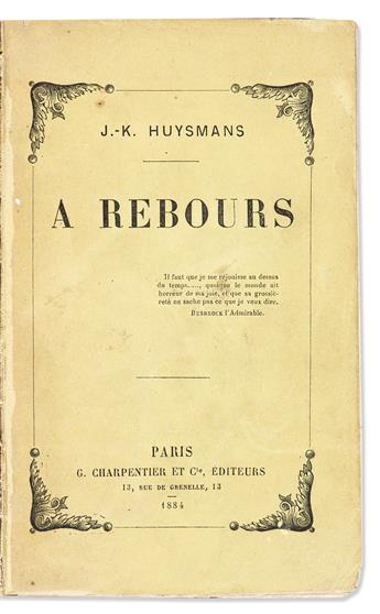 HUYSMANS, J. K. A Rebours.